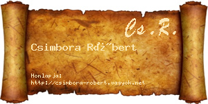 Csimbora Róbert névjegykártya